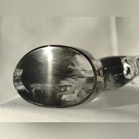 Vintage Art Glass Horse Head Paperweight Sculpture Figurine Murano gray MCM - Picture 5 of 8